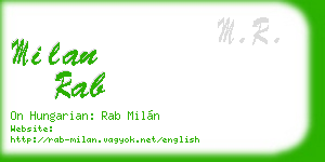 milan rab business card